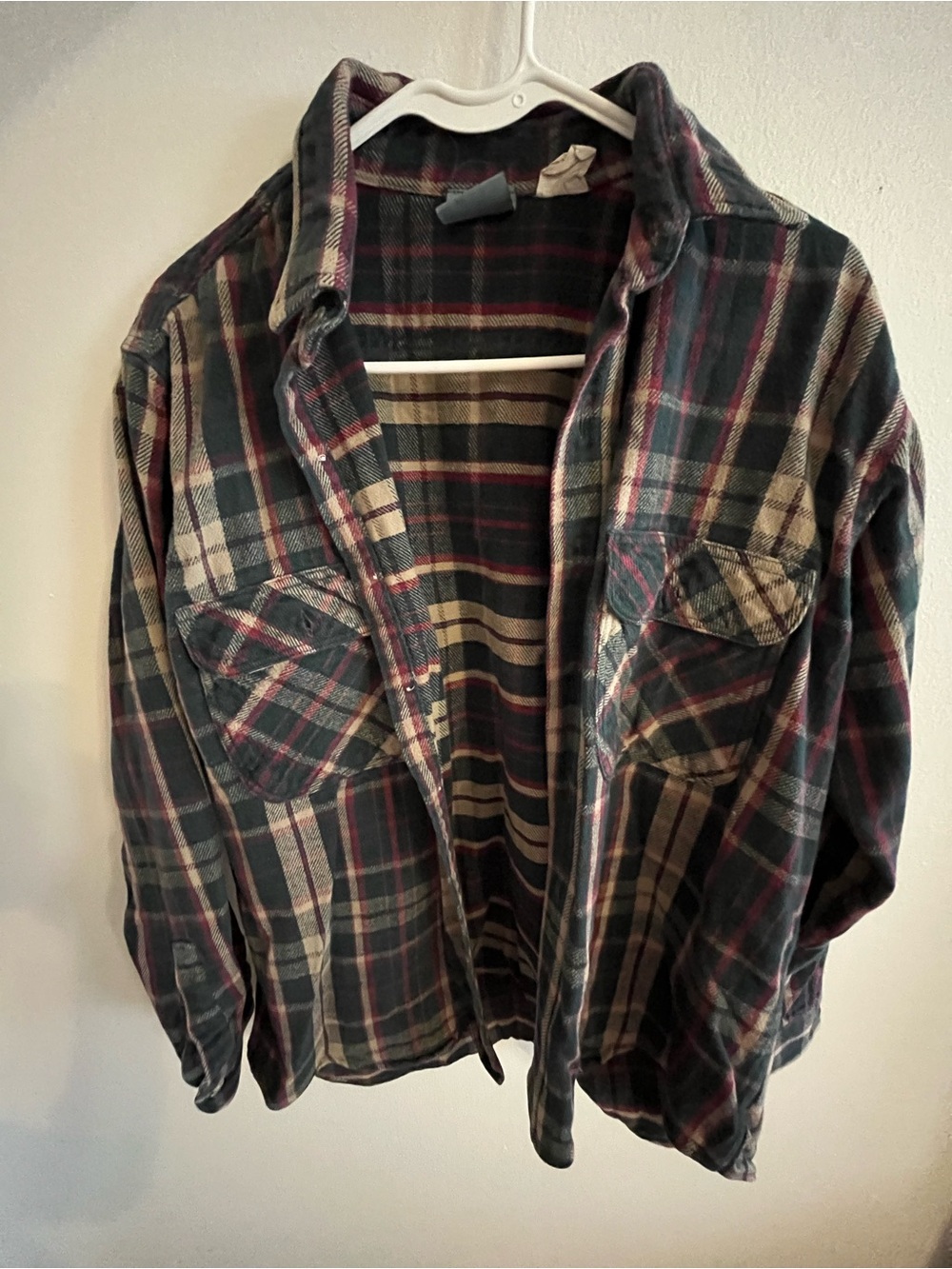 Men's Plaid Flannel Jacket - Black & Brown